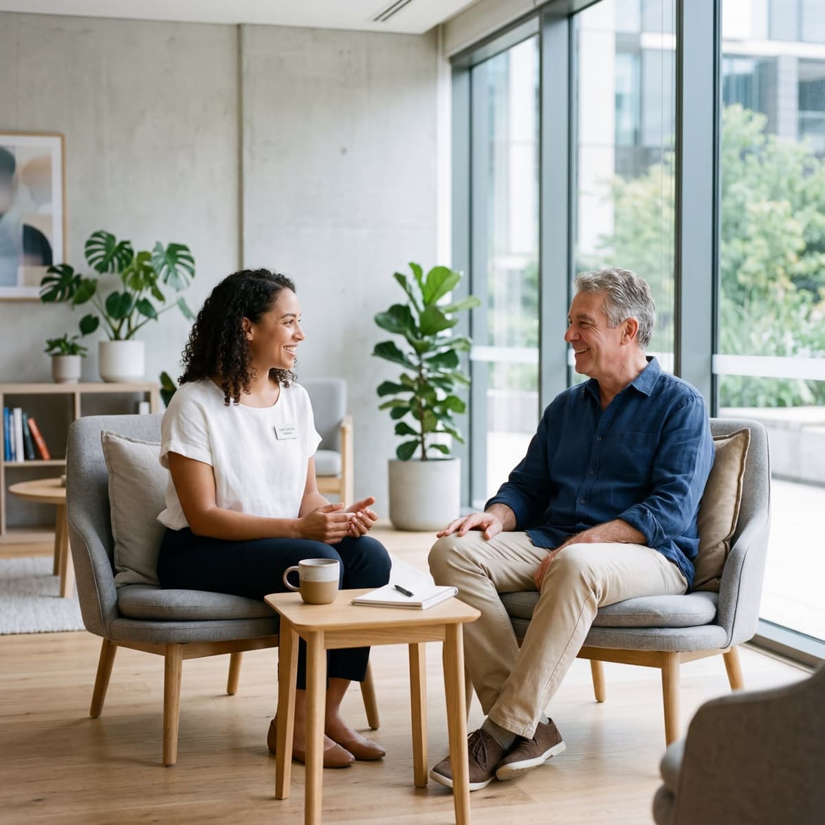 Patient meeting with a physician online